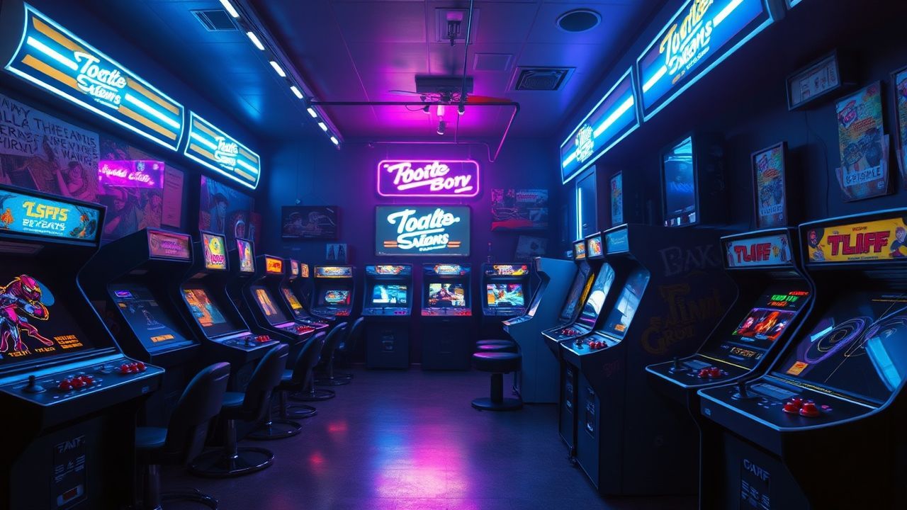 Mystical Arcade Cabinet Glow Neon Dreams