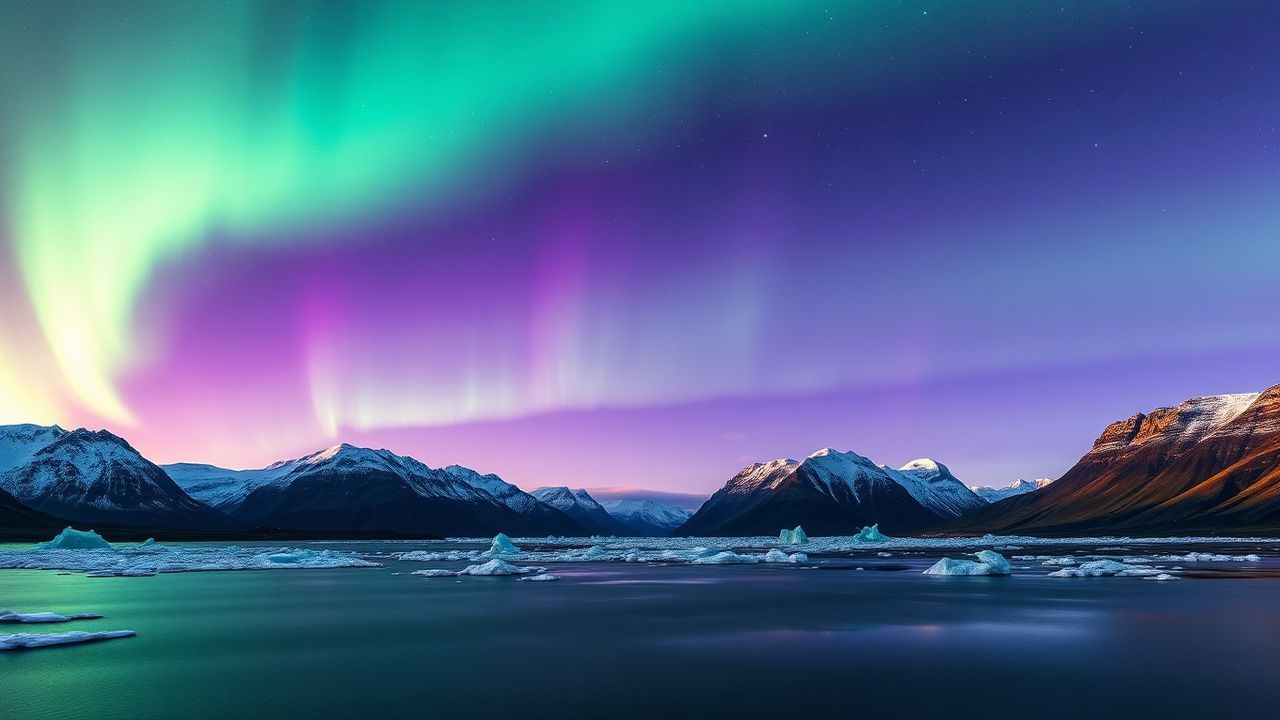 Ornate Iceland Northern Lights