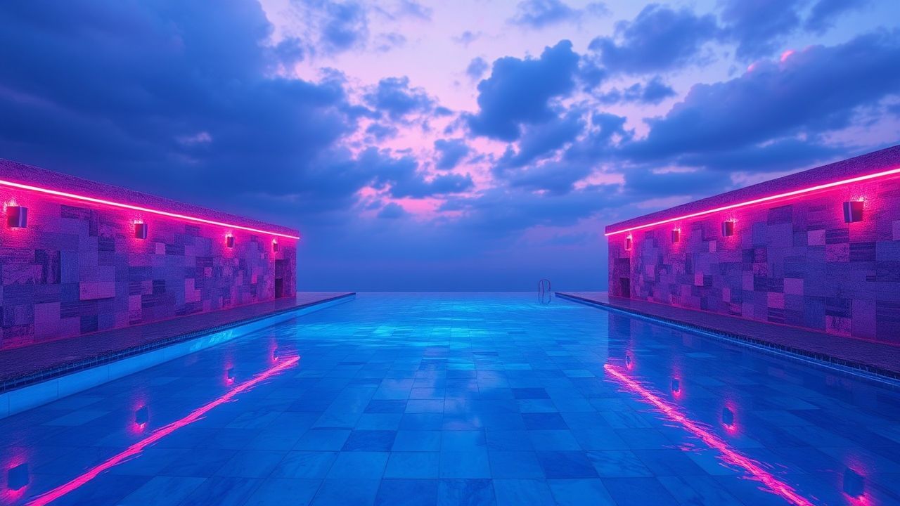 Dreamlike Liminal Pool Empty