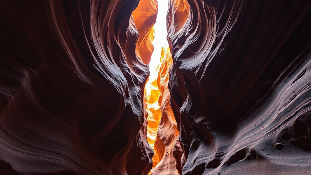 Extraordinary Slot Canyon Narrow Glow