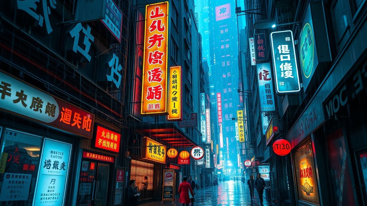 Exquisite Hong Kong Alley Neon Dreams