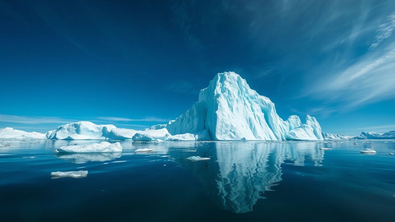 Verdant Iceberg Sculpture Floating