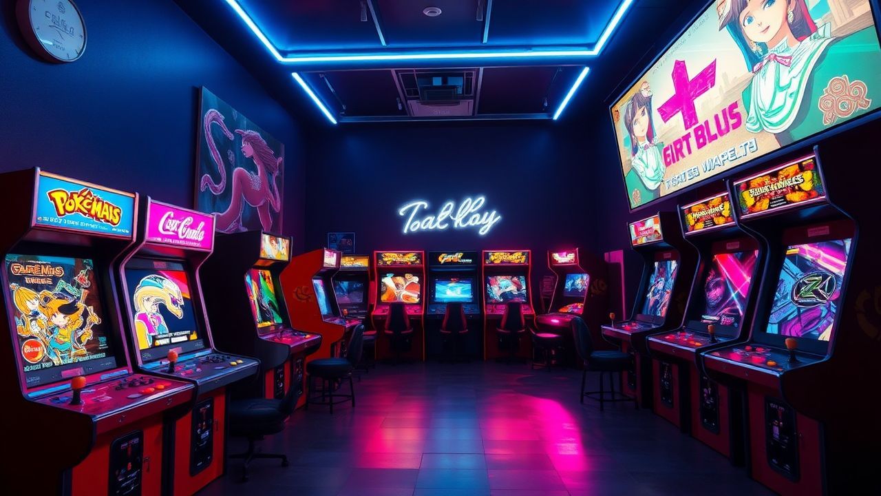 Breathtaking Arcade Cabinet Glow Neon Dreams