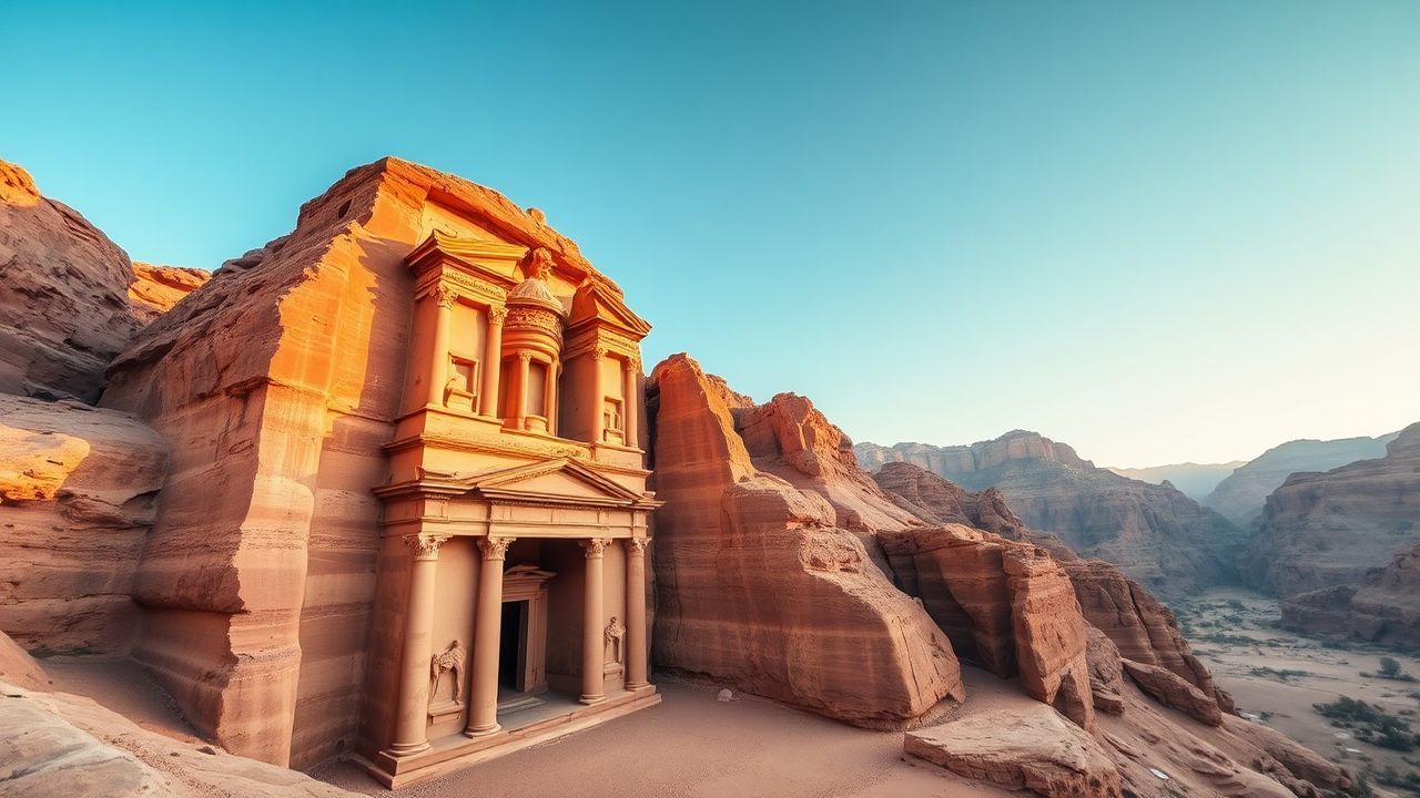 Mesmerizing Petra Treasury Carved Ruins