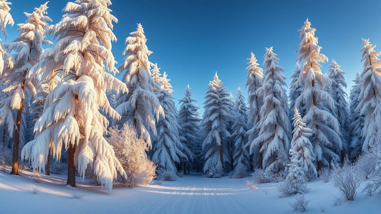 Ethereal Forest Ice Covered Frozen