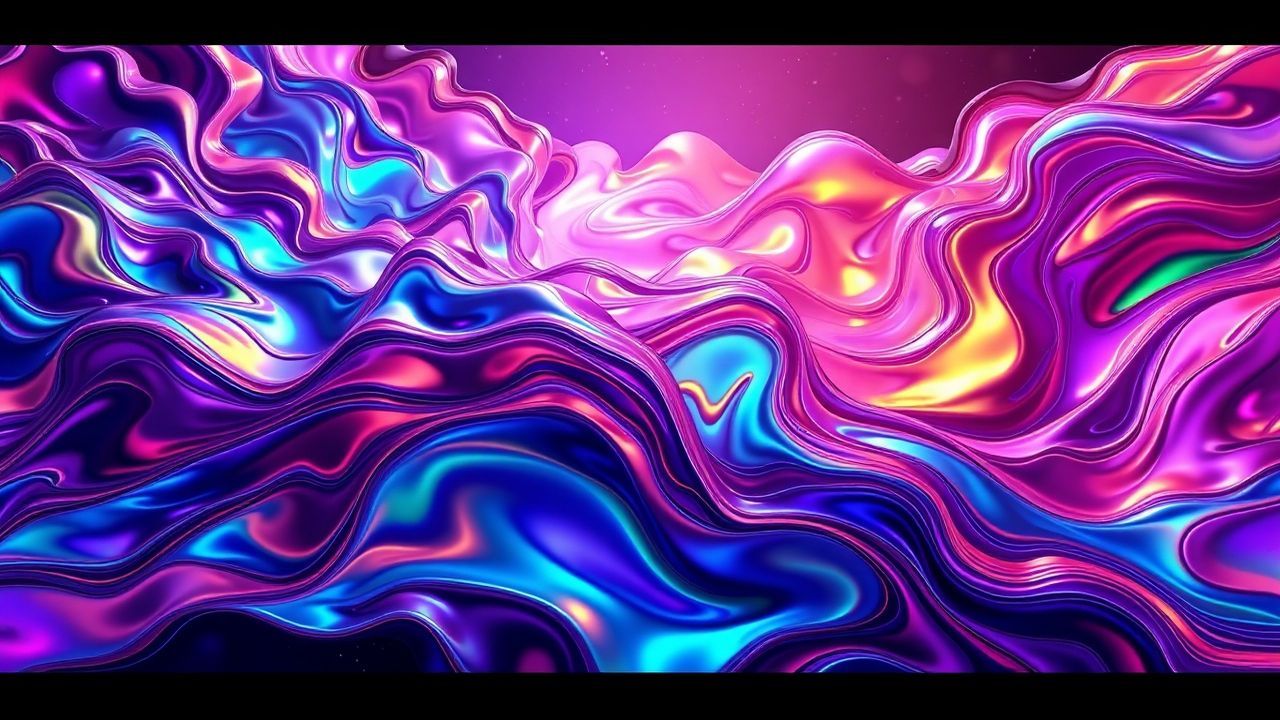 Kaleidoscopic Fluid Simulation Metallic