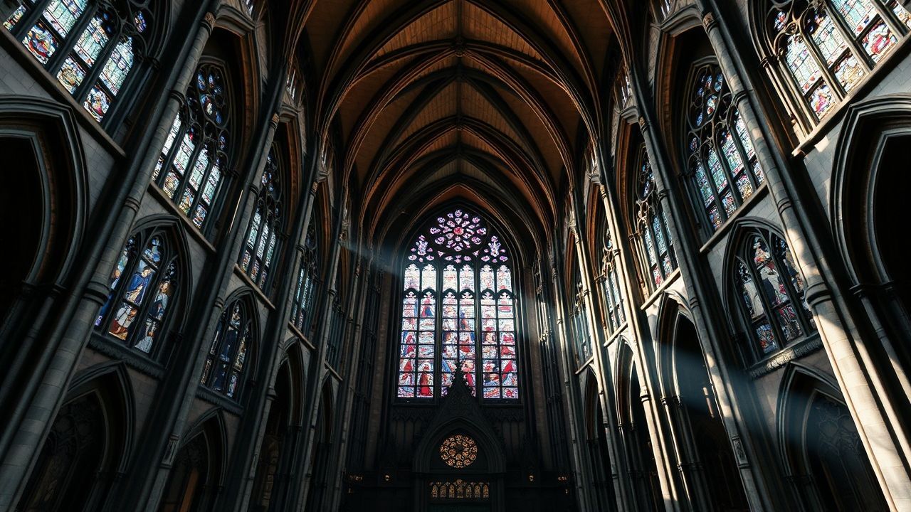 Awe-Inspiring Gothic Cathedral Buttresses Drama