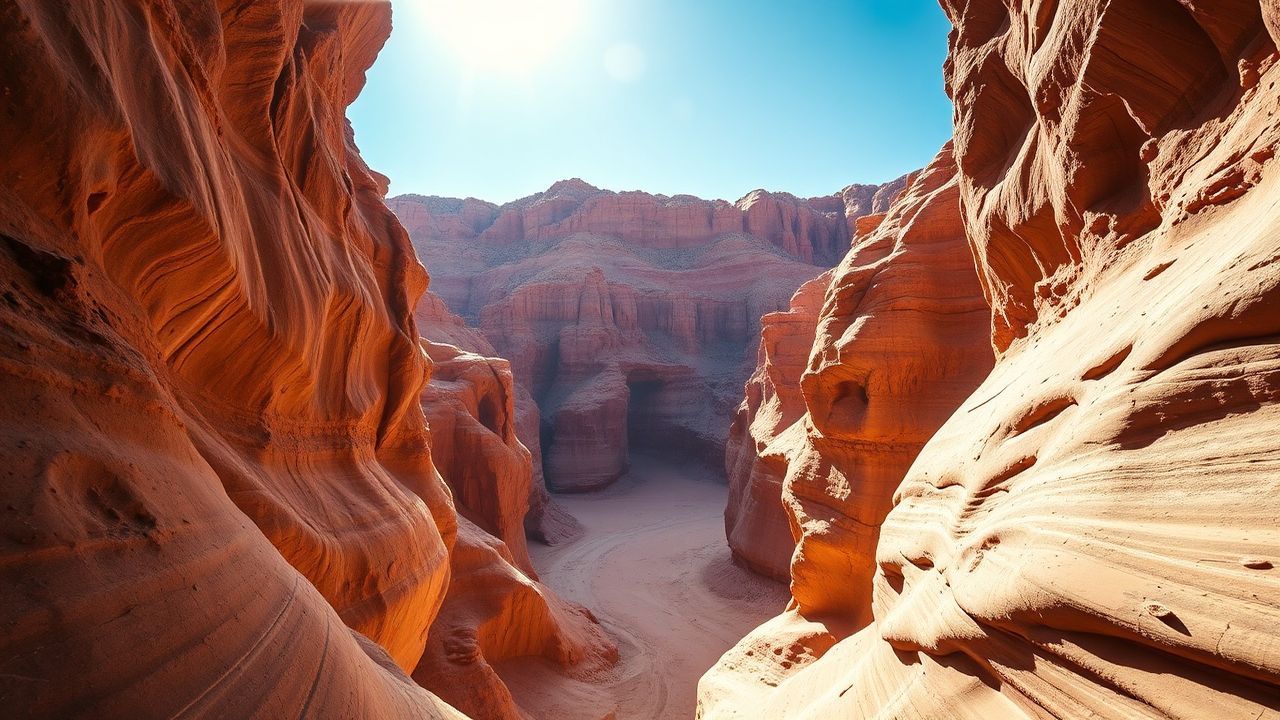 Alluring Slot Canyon Narrow Glow