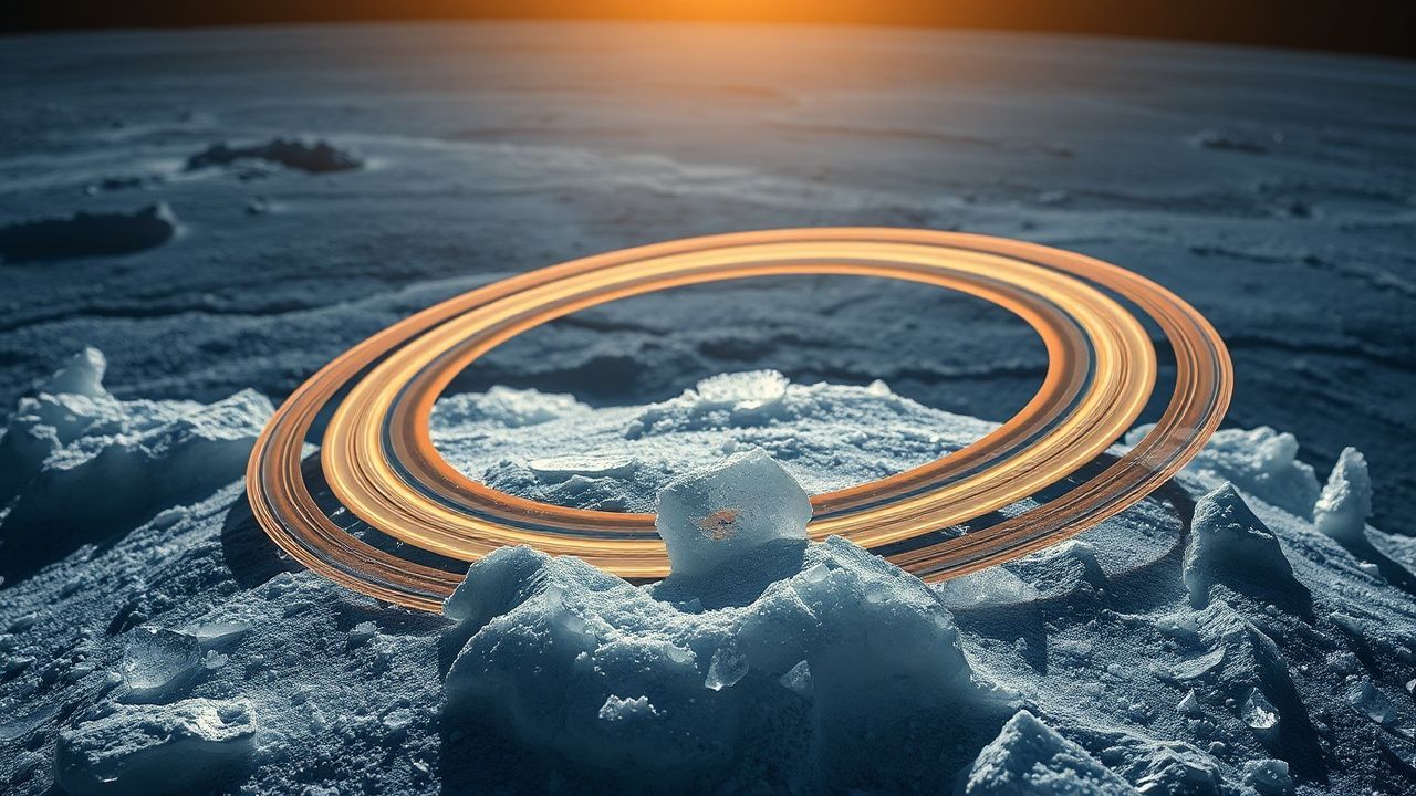 Cosmic Saturn Rings Edge