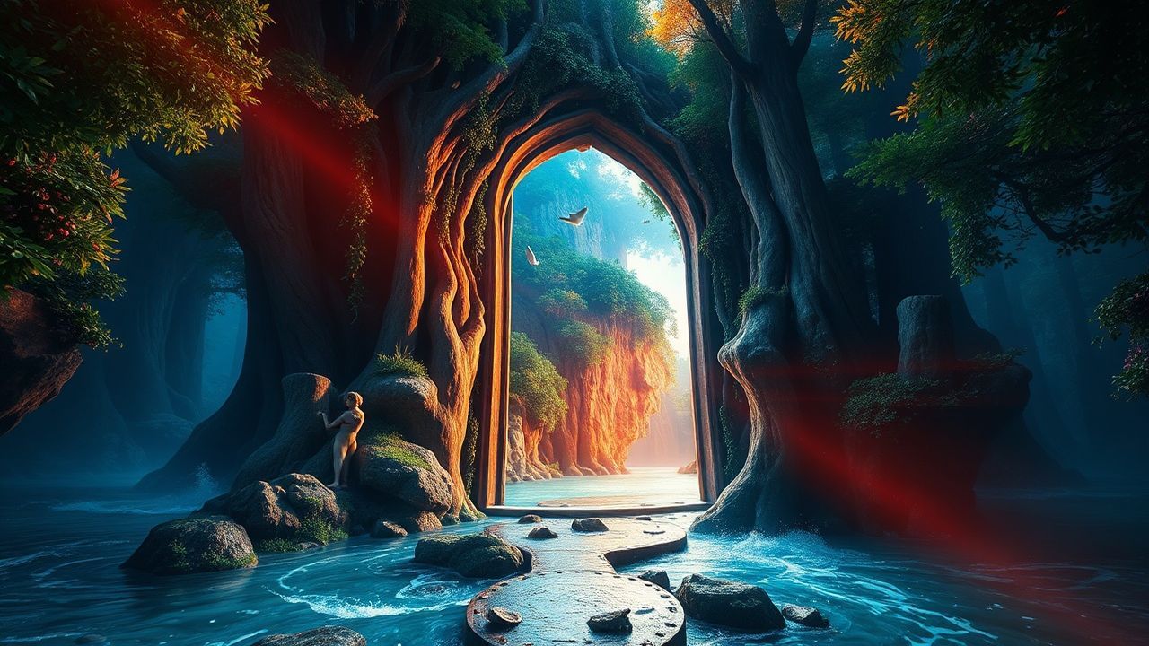 Vivid Door Ocean Opening