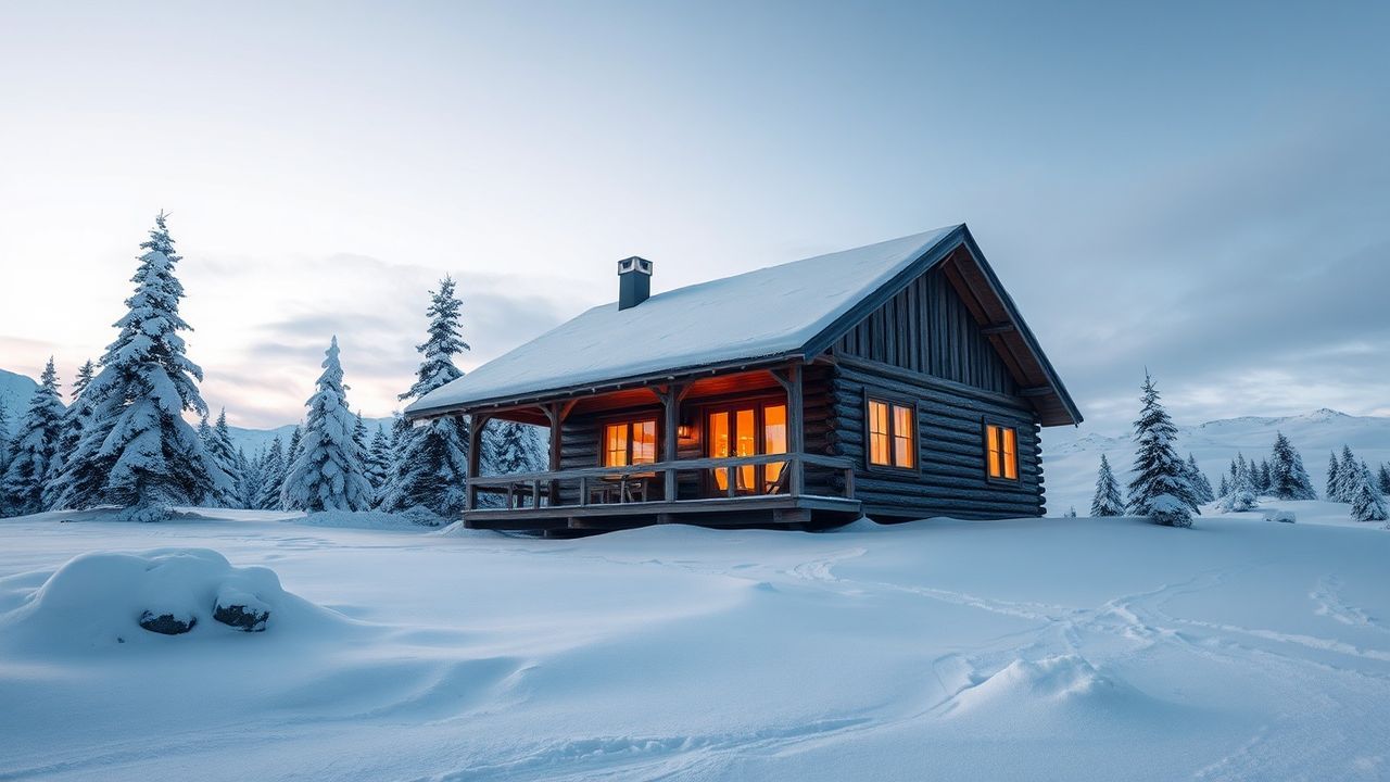 Breathtaking Nordic Cabin Isolation in Winter