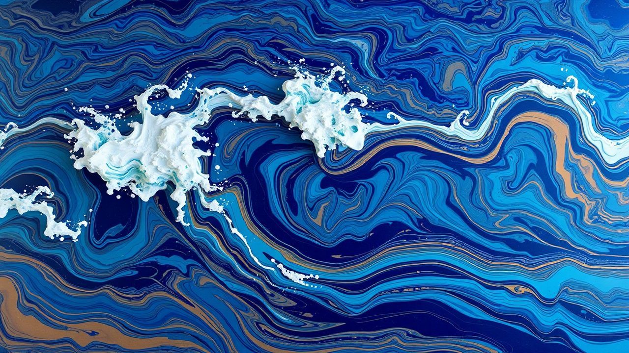 Vivid Resin Art Ocean
