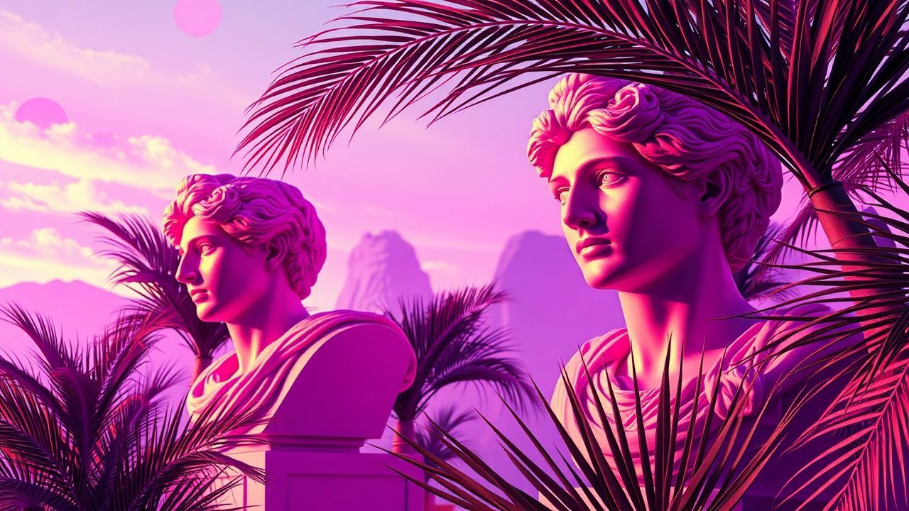 Glorious Vaporwave Roman Busts