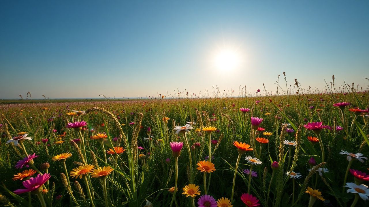 Infinite Meadow Wildflowers Carpet in Spring
