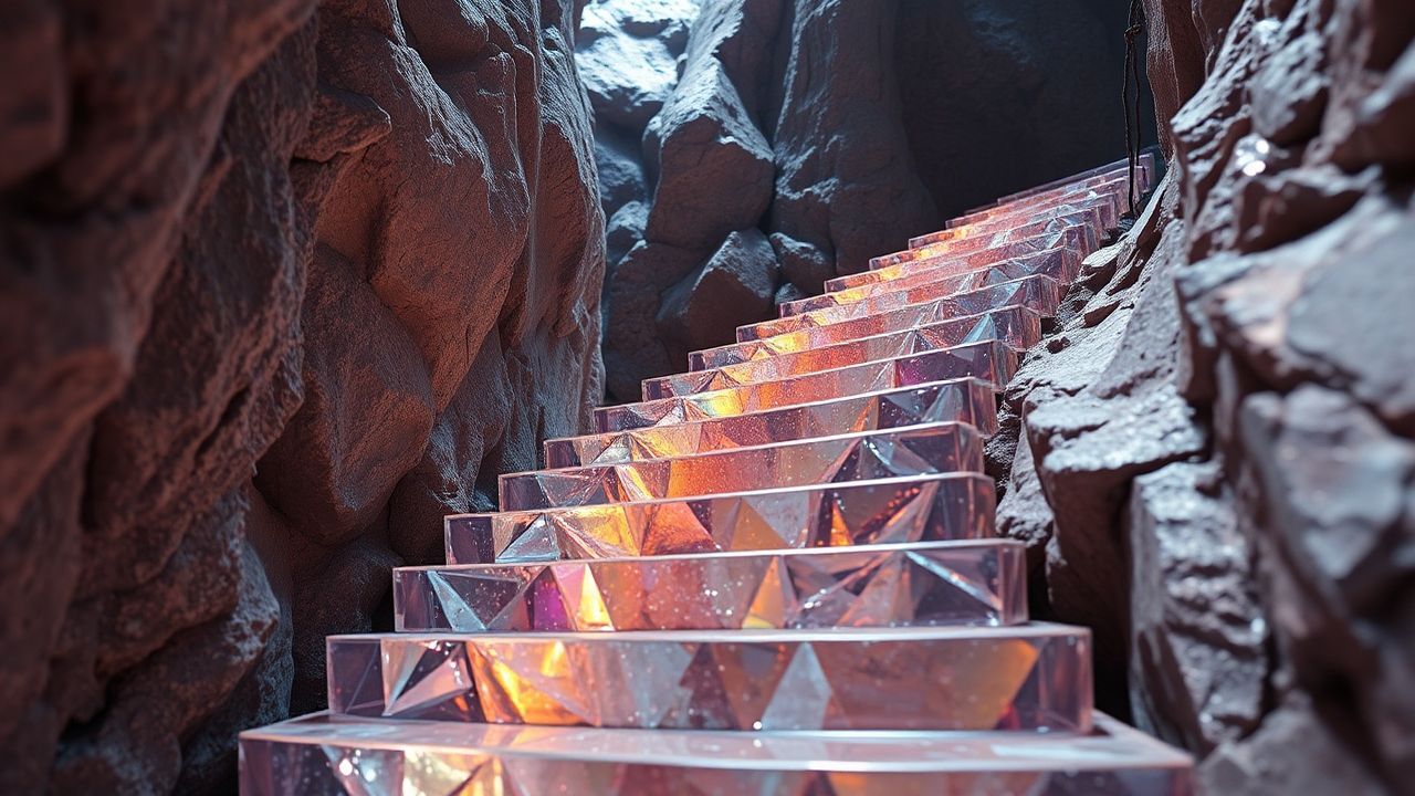 Captivating Bismuth Staircase Rainbow Crystal