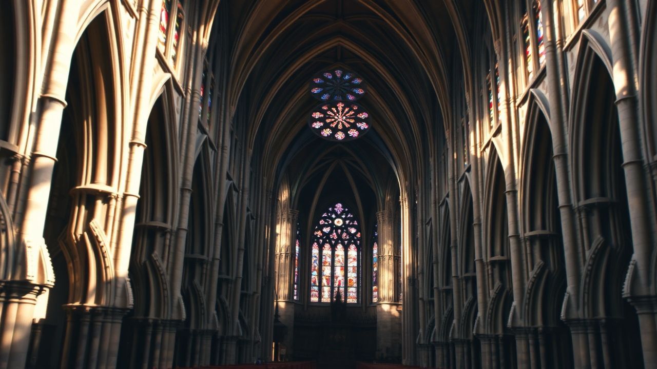 Captivating Gothic Cathedral Buttresses Drama