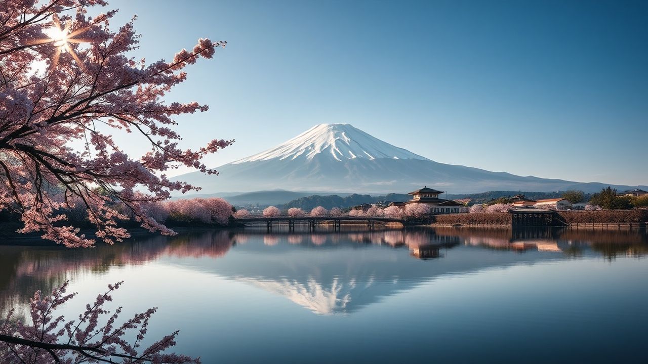 Resplendent Mt. Fuji Cherry Blossoms in Spring