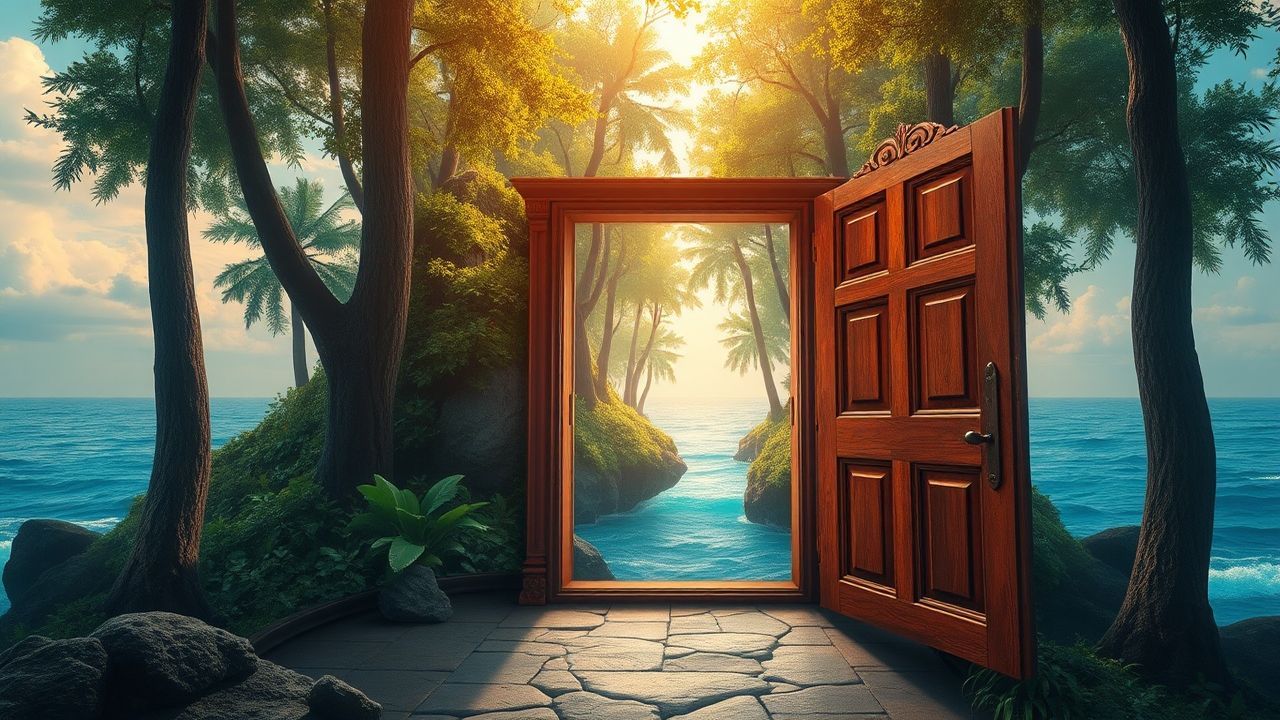 Pristine Door Ocean Opening