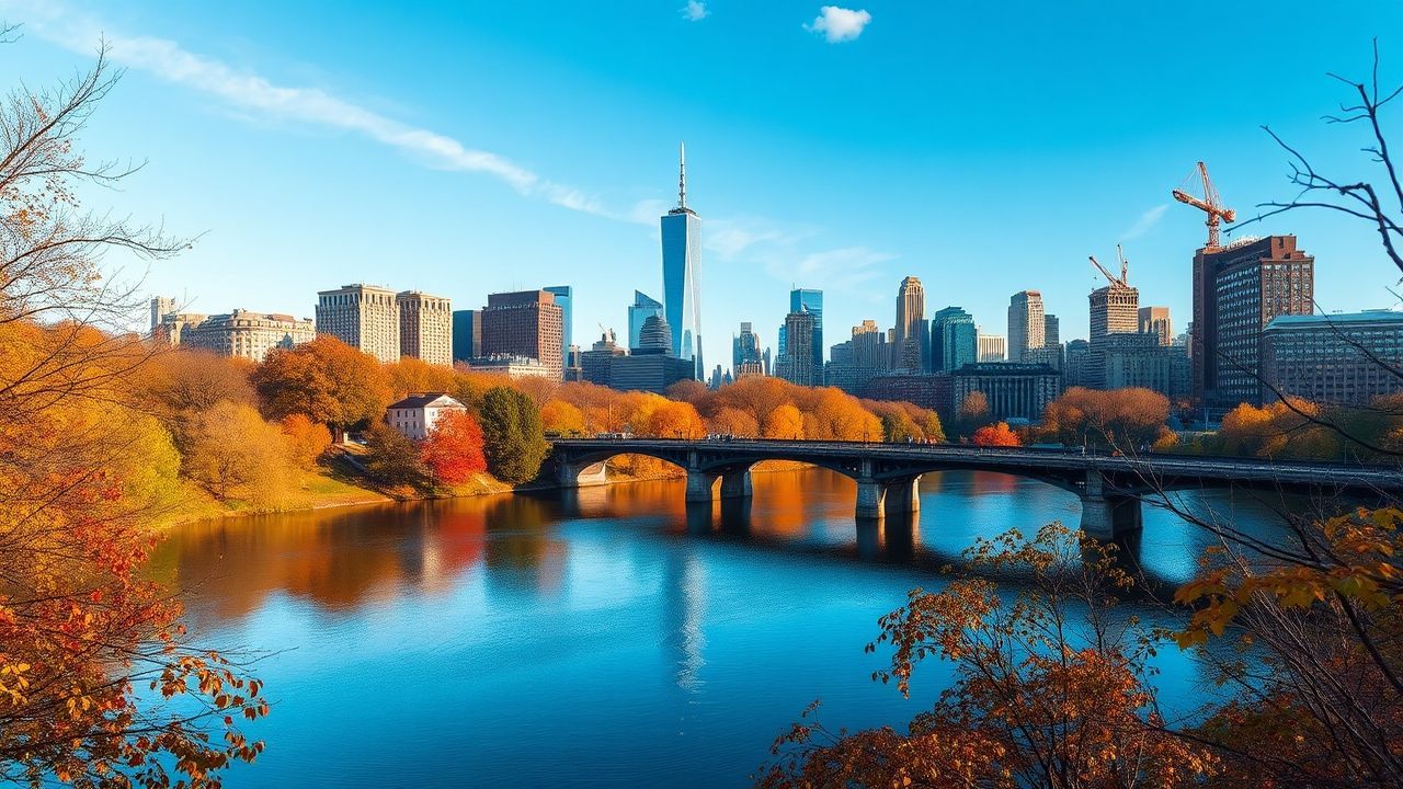Vibrant Central Park Foliage in Autumn