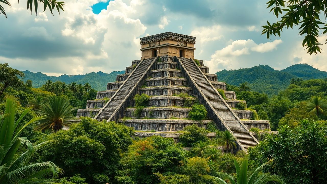 Mesmerizing Mayan Pyramid Jungle Ruins