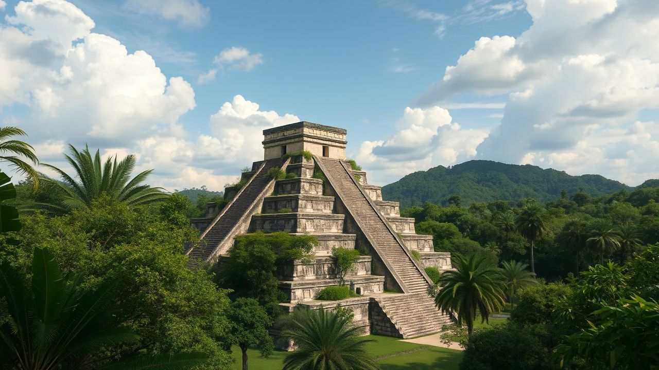 Sprawling Mayan Pyramid Jungle Ruins