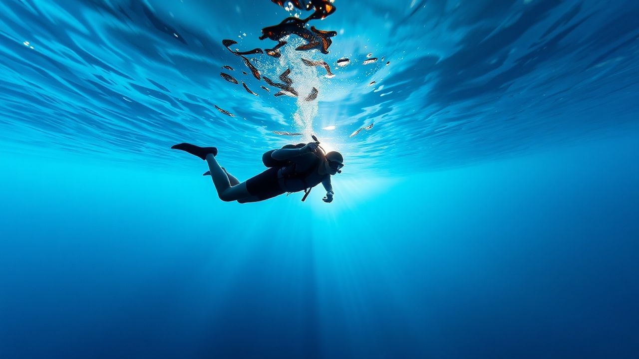 Mystical Freediver Blue Abyss Serenity