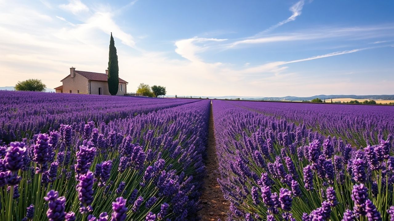 Brilliant Provence Lavender Farmhouse in Summer