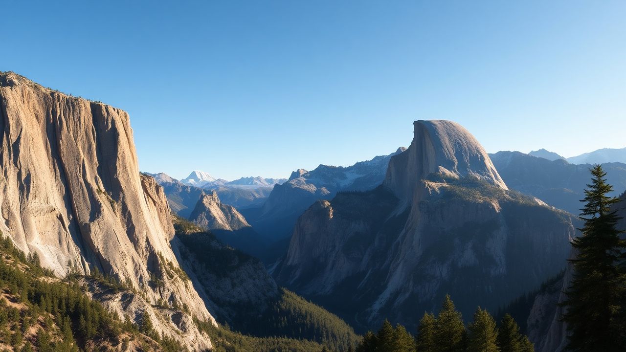 Ethereal Yosemite Valley Capitan Panorama
