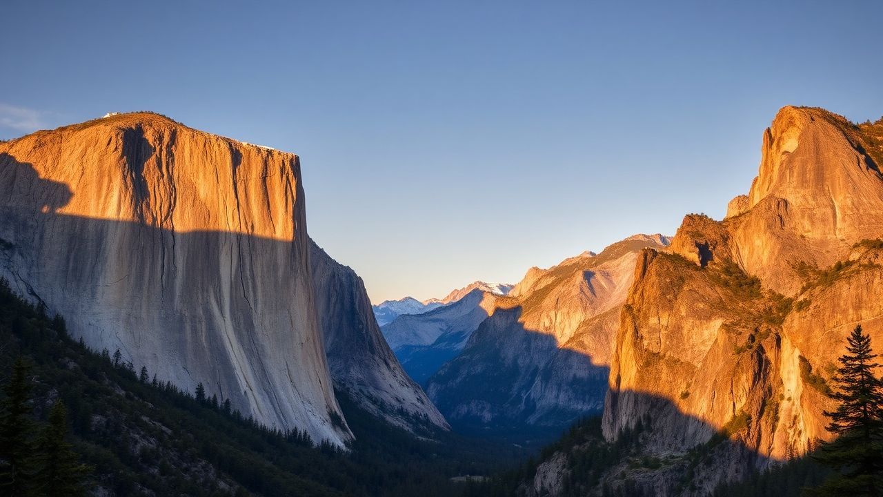 Striking Yosemite Valley Capitan Panorama