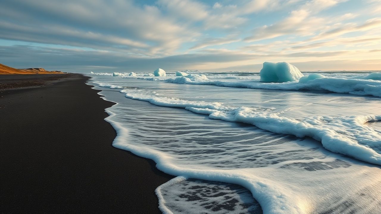 Delicate Iceland Diamond Beach