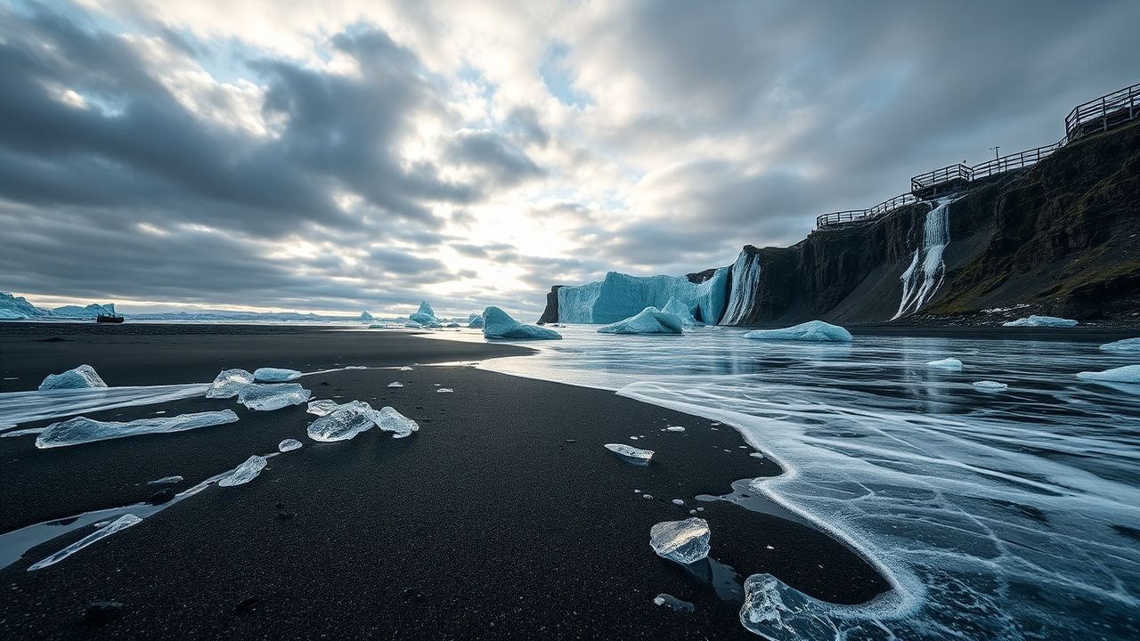 Dramatic Iceland Diamond Beach