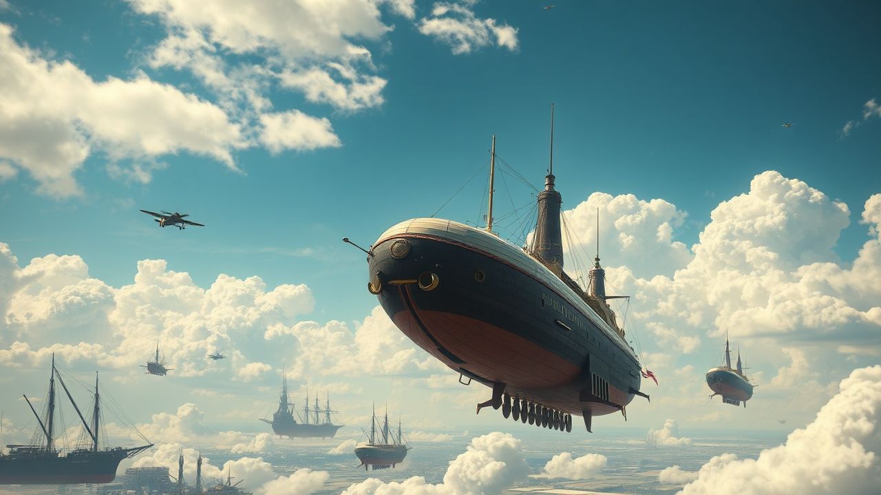 Stunning Airship Fleet Victorian