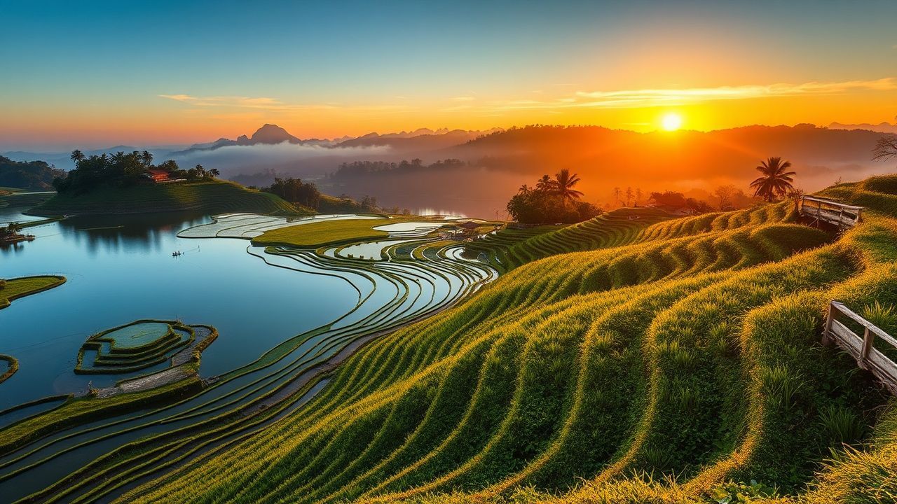 Legendary Bali Rice Terraces Reflections