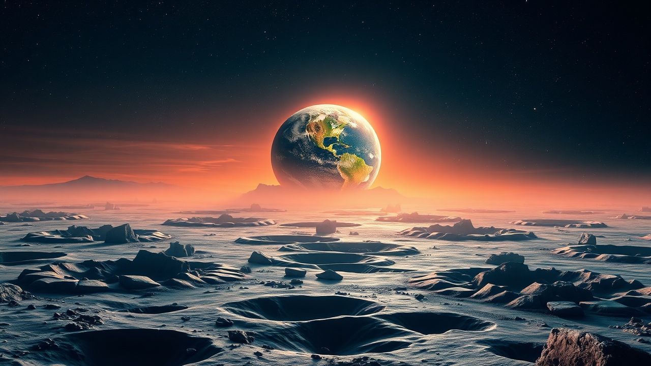 Brilliant Lunar Colony Earth