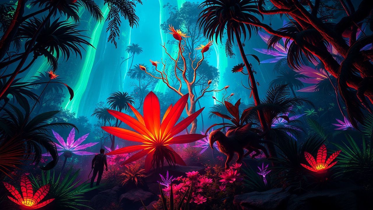 Monumental Alien Jungle Bioluminescent