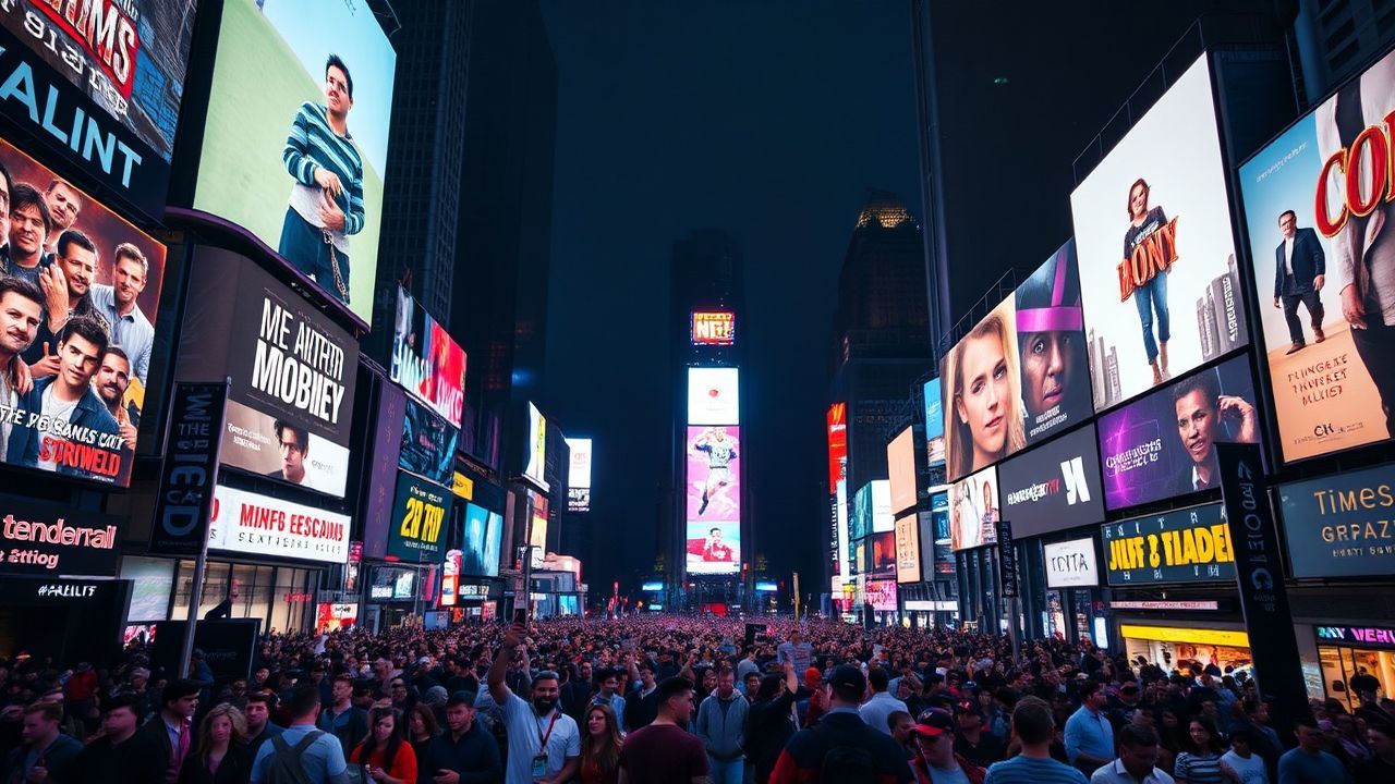 Haunting Times Square Billboards by Night