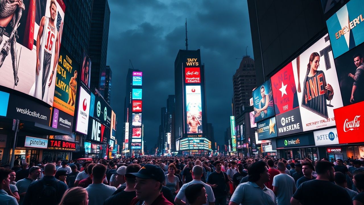 Awe-Inspiring Times Square Billboards by Night