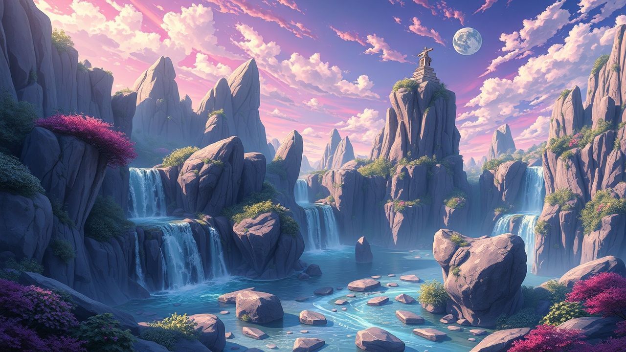 Extraordinary Fantasy Landscape Floating Magic