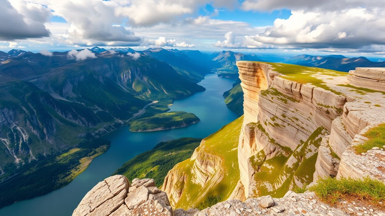 Golden Norway Trolltunga Cliff Drama