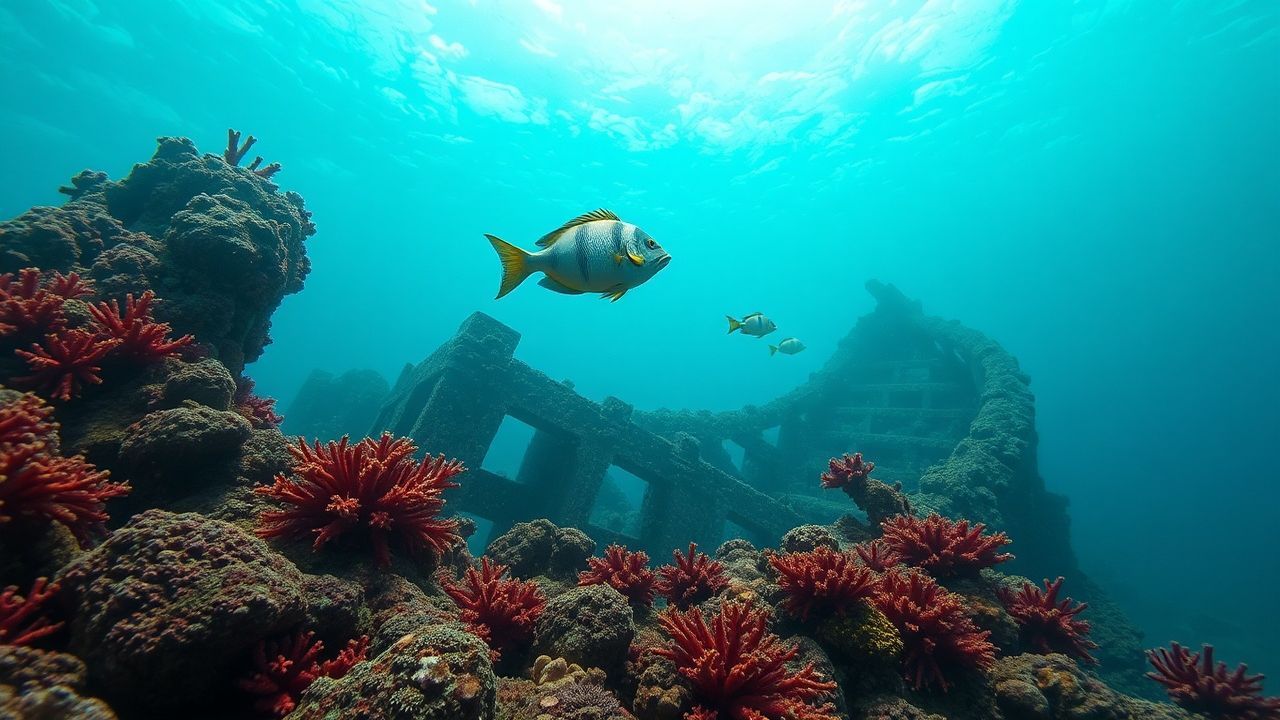 Celestial Shipwreck Coral Encrusted