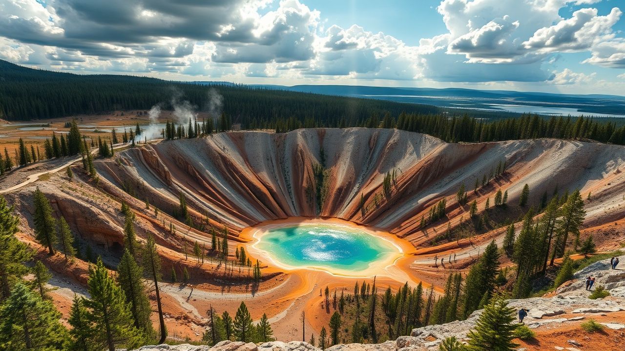 Extraordinary Yellowstone Grand Prismatic in Spring