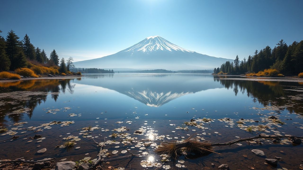 Sprawling Mt. Fuji Mount Lakes Reflections