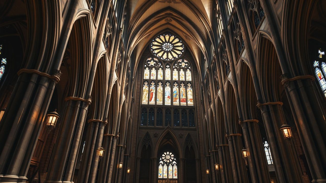 Breathtaking Gothic Cathedral Buttresses Drama