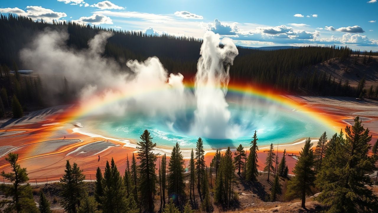 Celestial Grand Prismatic Rainbow in Spring