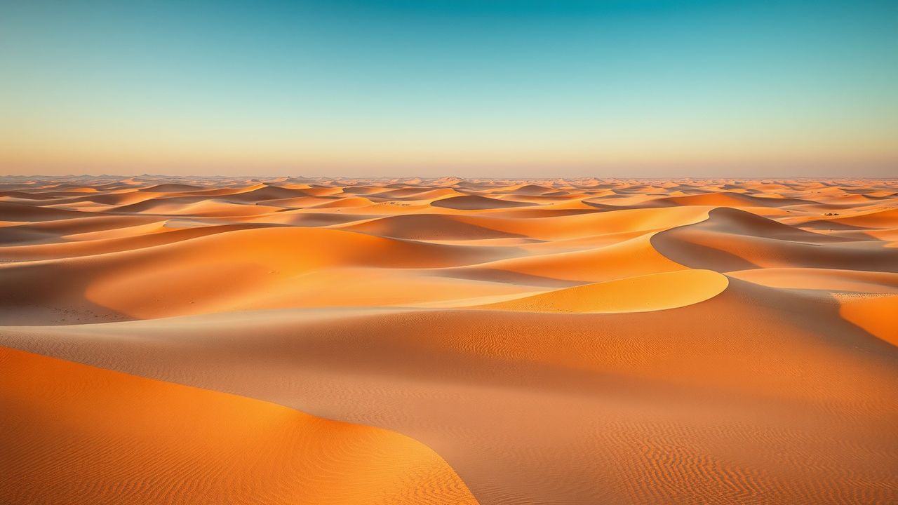 Ornate Sand Dunes Shadows from Above