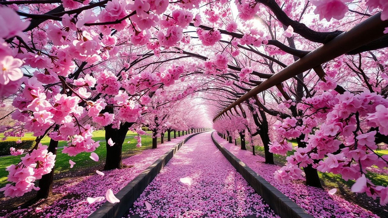 Pristine Japan Cherry Blossom in Spring