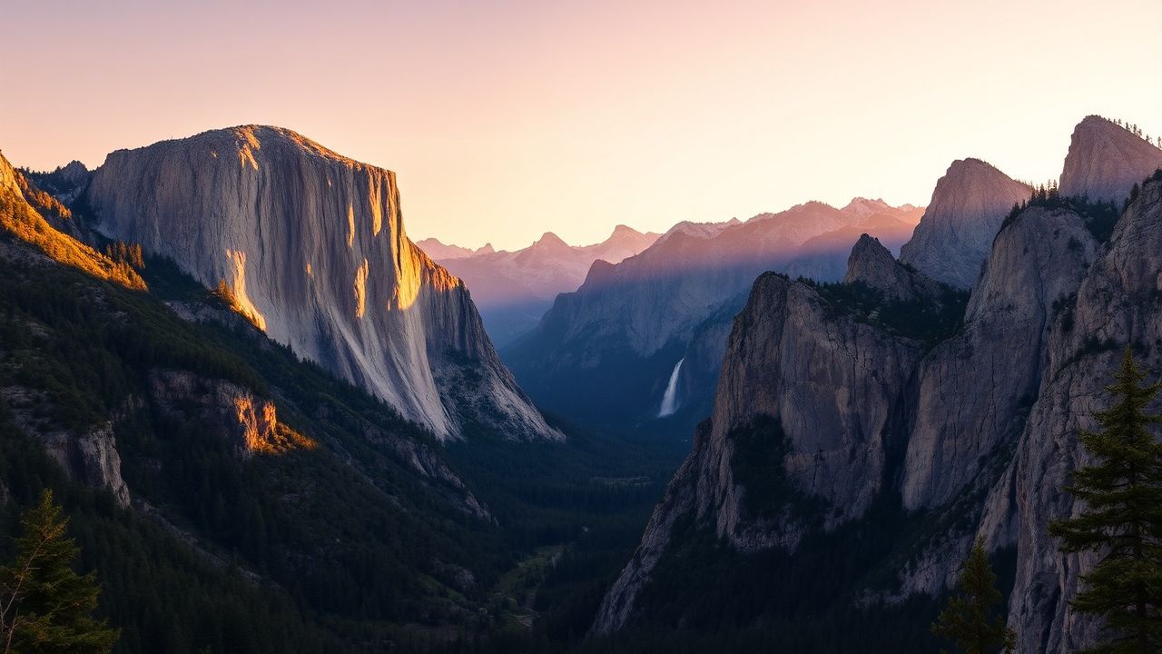 Mystical Yosemite Valley Capitan Panorama