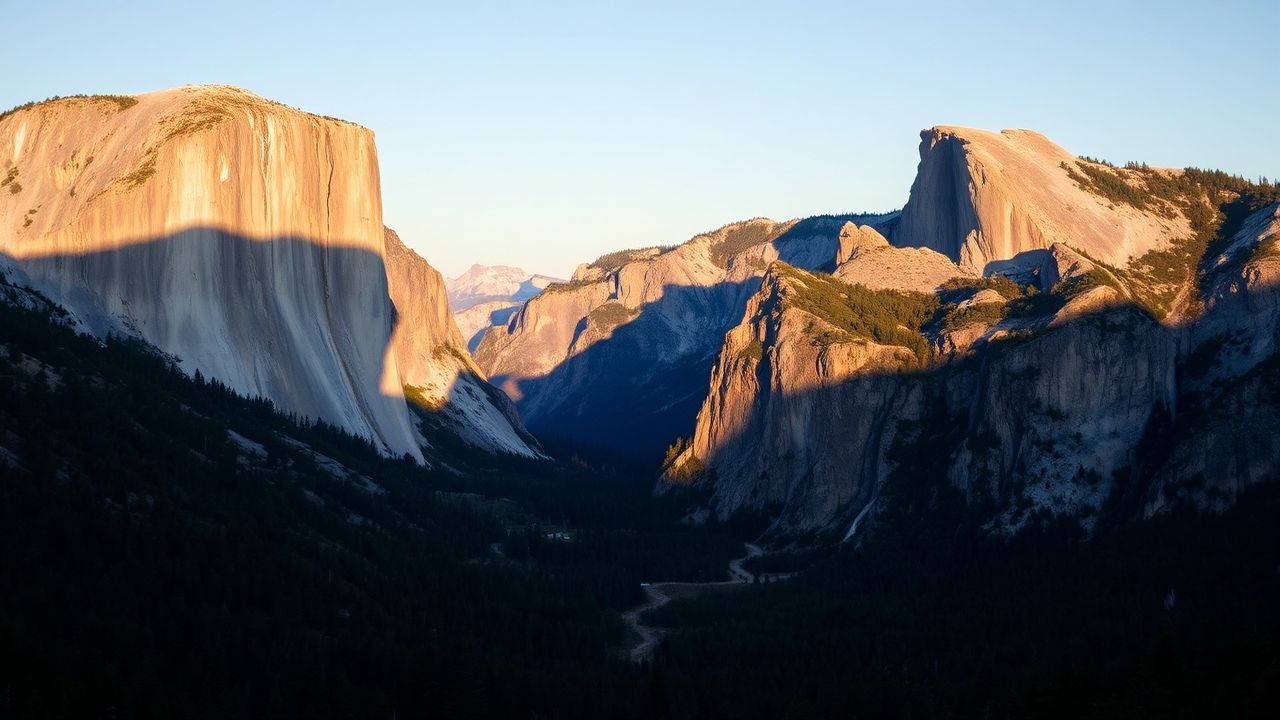 Delicate Yosemite Valley Capitan Panorama