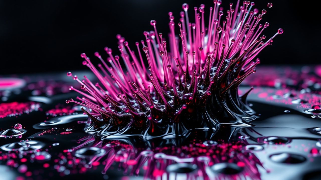 Haunting Ferrofluid Spikes Glossy