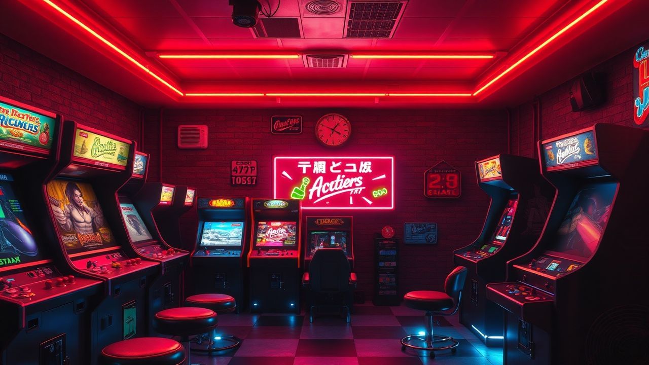 Remarkable Arcade Cabinet Glow Neon Dreams
